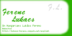 ferenc lukacs business card